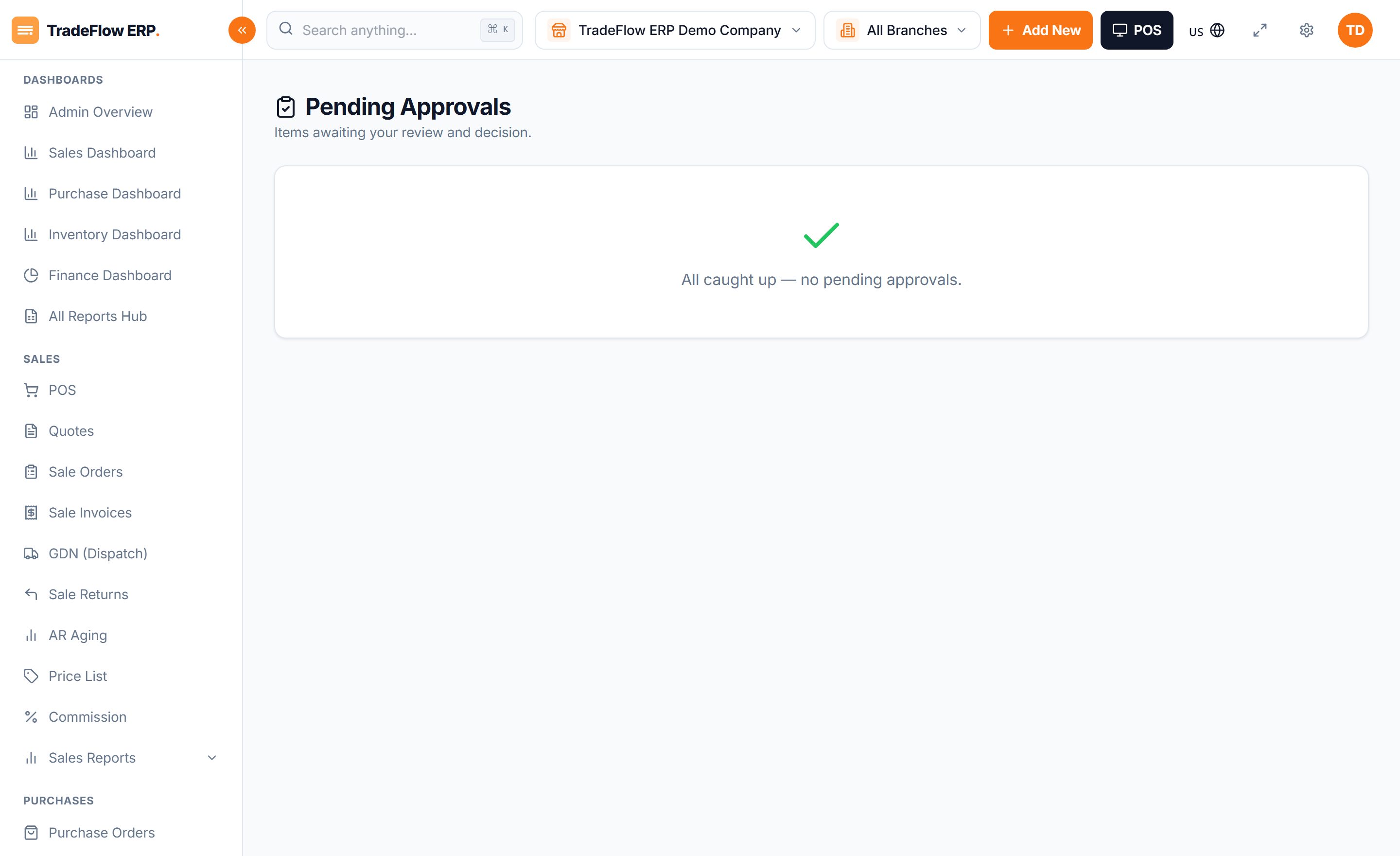 TradeFlow ERP — Approvals